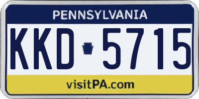 PA license plate KKD5715