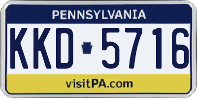 PA license plate KKD5716