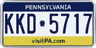 PA license plate KKD5717