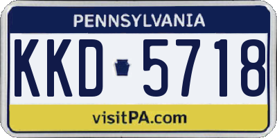 PA license plate KKD5718