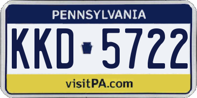 PA license plate KKD5722