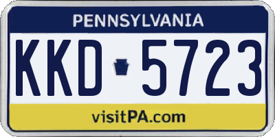 PA license plate KKD5723