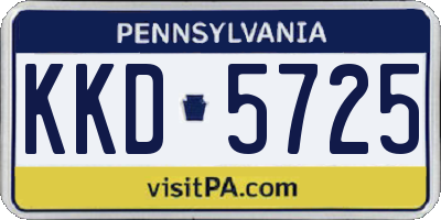 PA license plate KKD5725