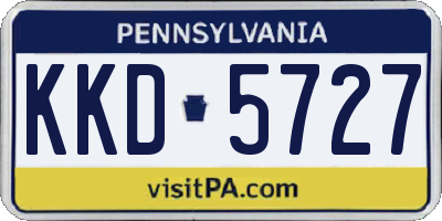 PA license plate KKD5727