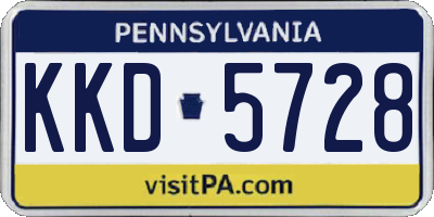 PA license plate KKD5728