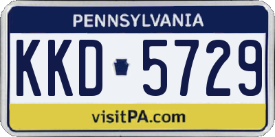PA license plate KKD5729