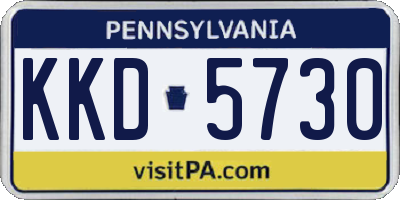 PA license plate KKD5730