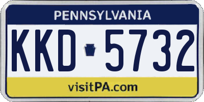 PA license plate KKD5732