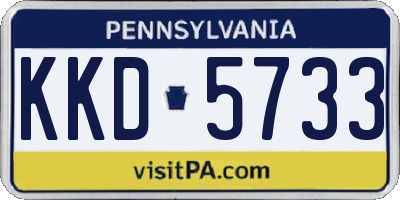 PA license plate KKD5733