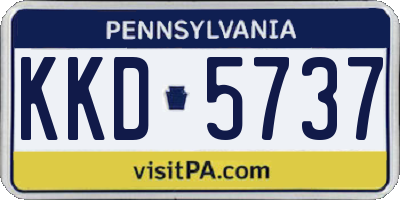 PA license plate KKD5737