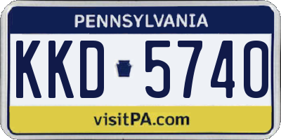 PA license plate KKD5740