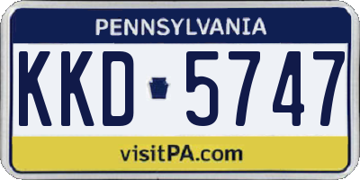 PA license plate KKD5747