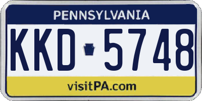 PA license plate KKD5748