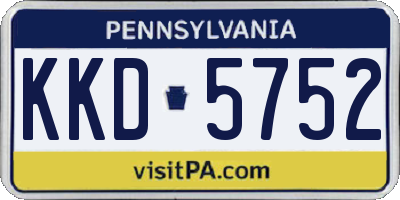 PA license plate KKD5752