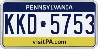 PA license plate KKD5753