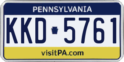 PA license plate KKD5761