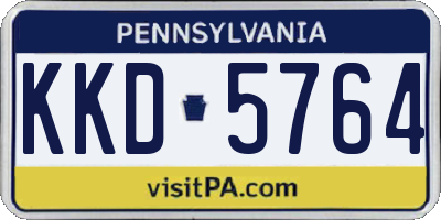 PA license plate KKD5764