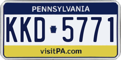 PA license plate KKD5771