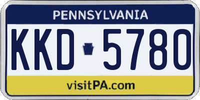 PA license plate KKD5780