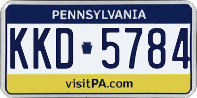PA license plate KKD5784