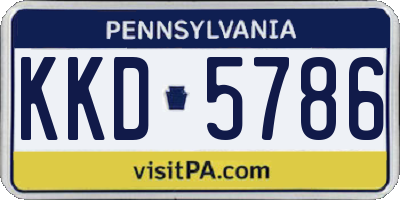 PA license plate KKD5786
