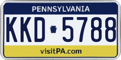 PA license plate KKD5788