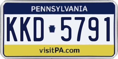 PA license plate KKD5791