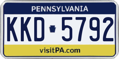 PA license plate KKD5792