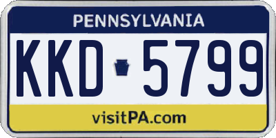 PA license plate KKD5799