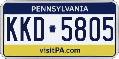 PA license plate KKD5805