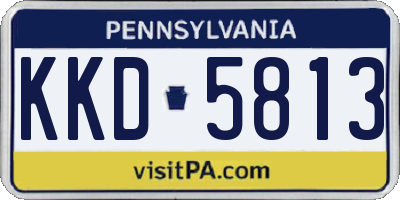 PA license plate KKD5813