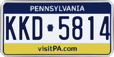 PA license plate KKD5814