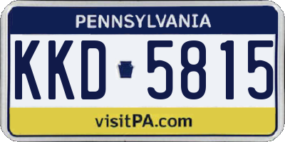 PA license plate KKD5815