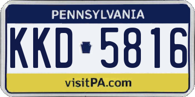 PA license plate KKD5816