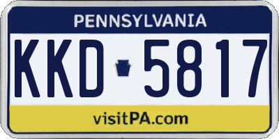 PA license plate KKD5817