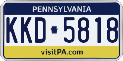 PA license plate KKD5818