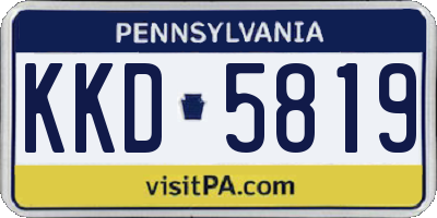 PA license plate KKD5819