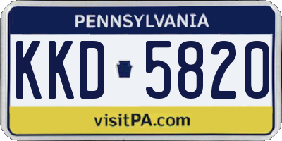 PA license plate KKD5820