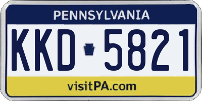 PA license plate KKD5821