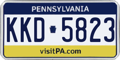 PA license plate KKD5823