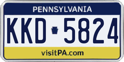 PA license plate KKD5824