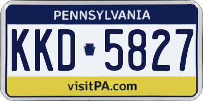PA license plate KKD5827