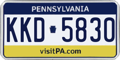 PA license plate KKD5830