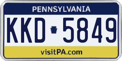 PA license plate KKD5849