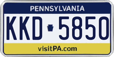 PA license plate KKD5850