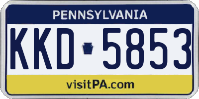 PA license plate KKD5853