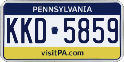 PA license plate KKD5859