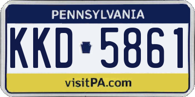 PA license plate KKD5861