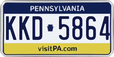 PA license plate KKD5864