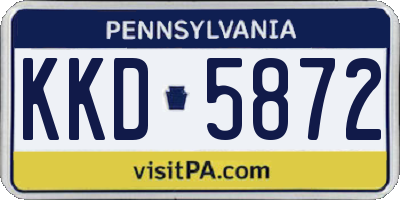 PA license plate KKD5872